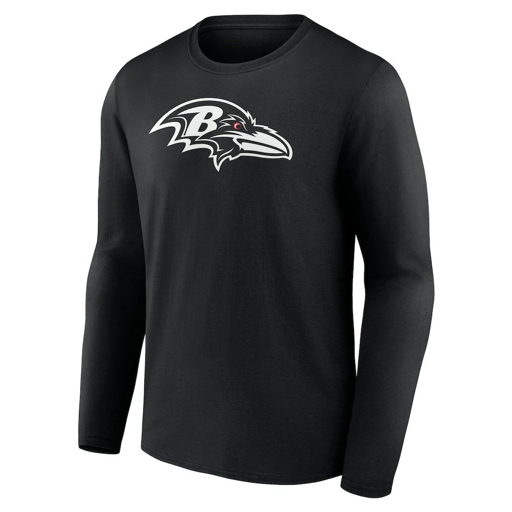 Baltimore Ravens Personalized Name & Number Monochrome Long Sleeve T-Shirt Black - NFL