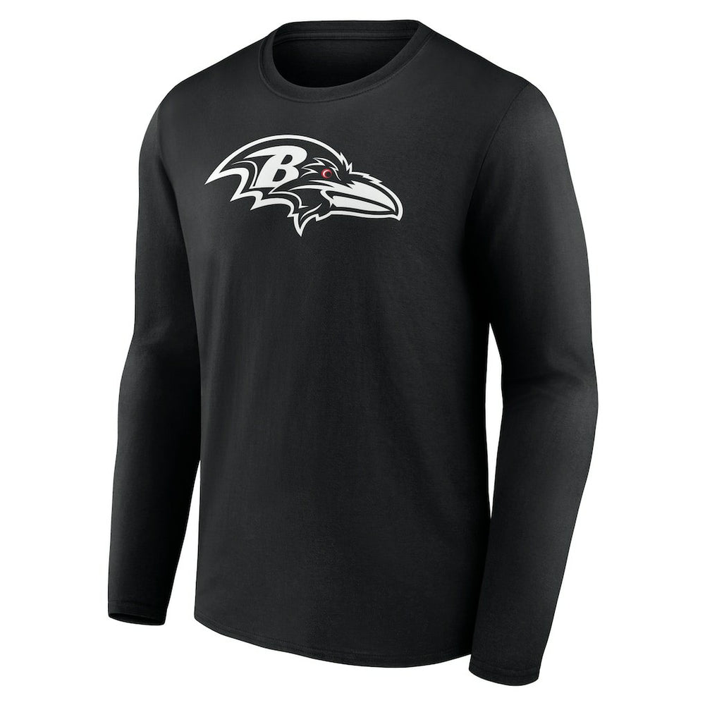 Baltimore Ravens Personalized Name & Number Monochrome Long Sleeve T-Shirt Black - NFL