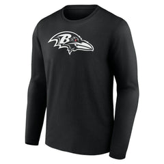 Baltimore Ravens Personalized Name & Number Monochrome Long Sleeve T-Shirt Black - NFL