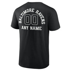 Baltimore Ravens Personalized Name & Number Monochrome T-Shirt Black - NFL
