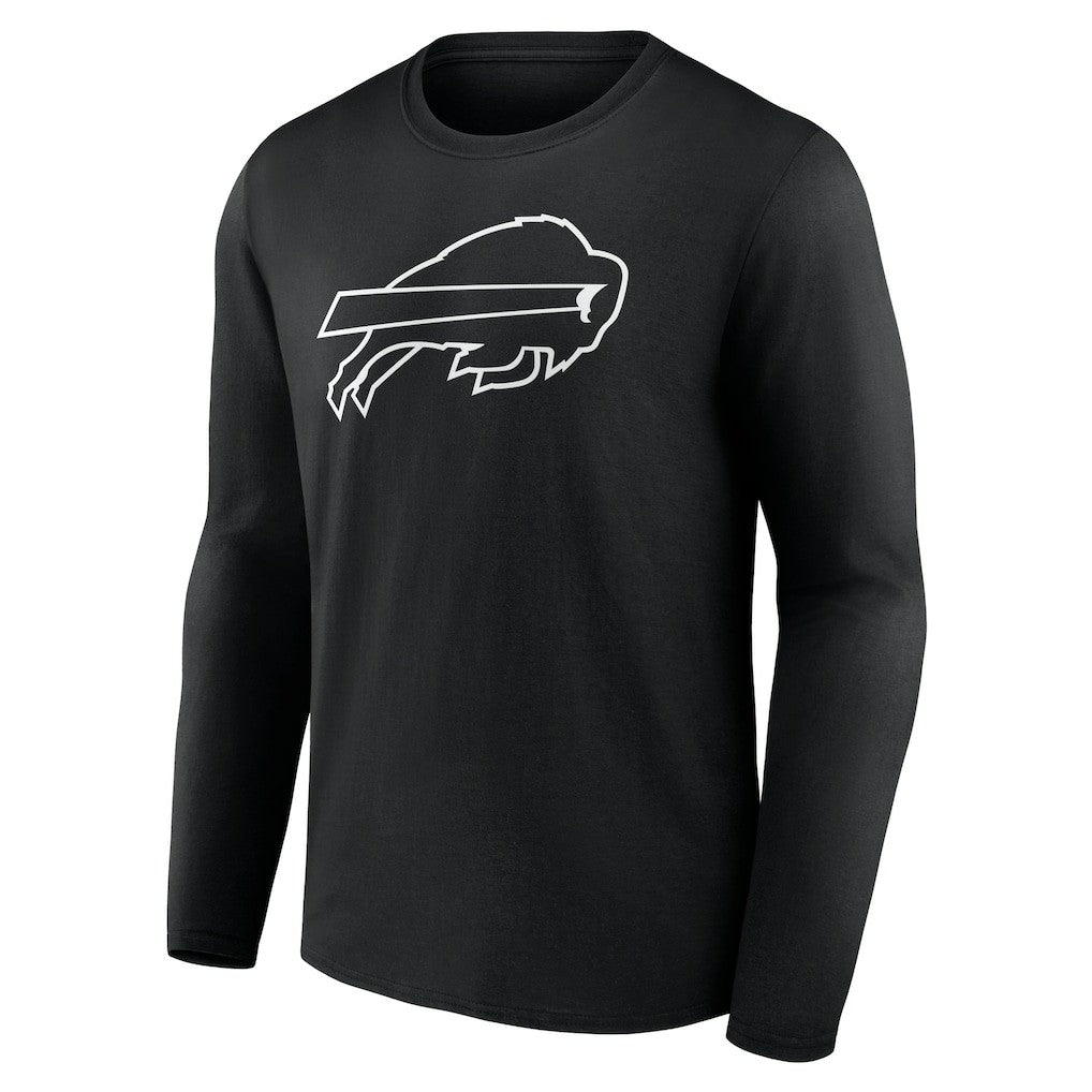 Buffalo Bills Personalized Name & Number Monochrome Long Sleeve T-Shirt Black - NFL