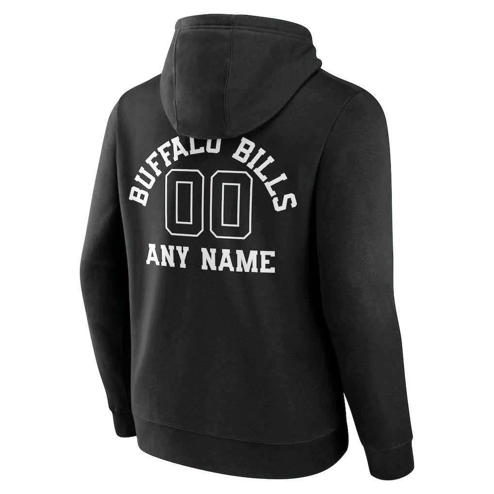 Buffalo Bills Personalized Name & Number Pullover Hoodie Black - NFL