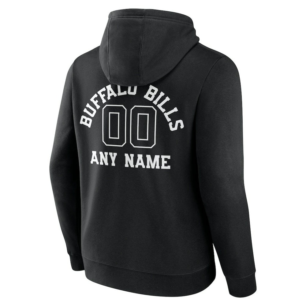 Buffalo Bills Personalized Name & Number Pullover Hoodie Black - NFL