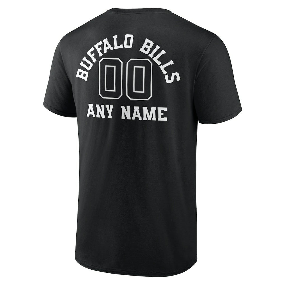 Buffalo Bills Personalized Name & Number Monochrome T-Shirt Black - NFL