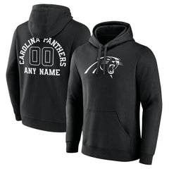 Carolina Panthers Personalized Name & Number Pullover Hoodie Black - NFL