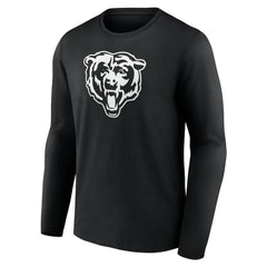 Chicago Bears Personalized Name & Number Monochrome Long Sleeve T-Shirt Black - NFL