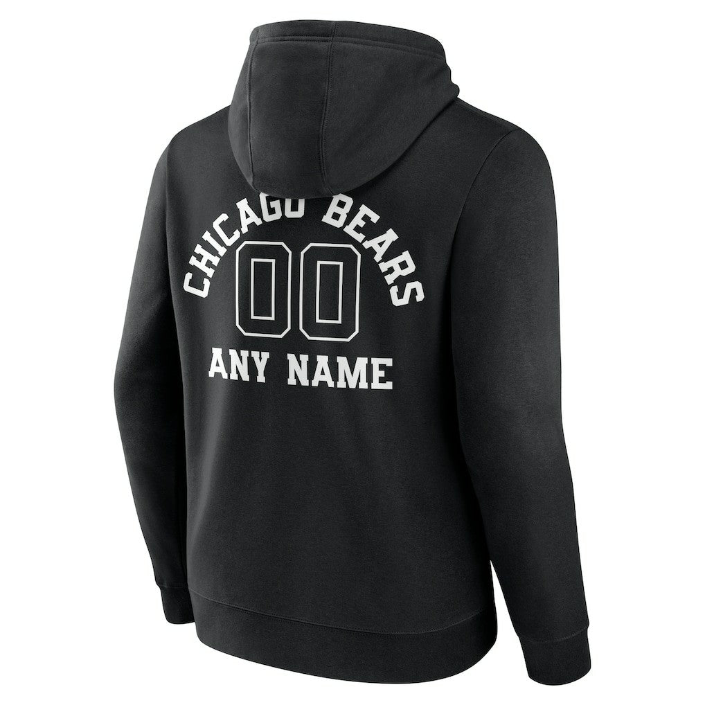 Chicago Bears Personalized Name & Number Pullover Hoodie Black - NFL