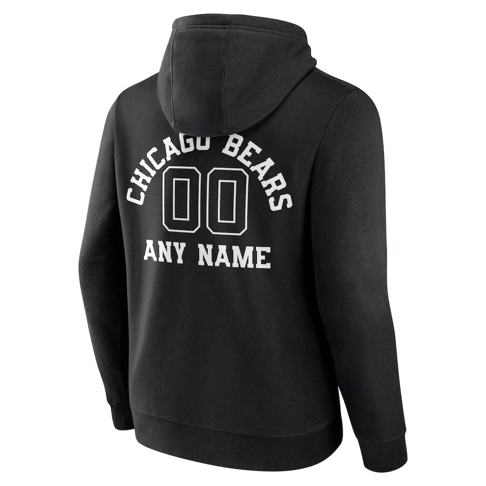 Chicago Bears Personalized Name & Number Pullover Hoodie Black - NFL