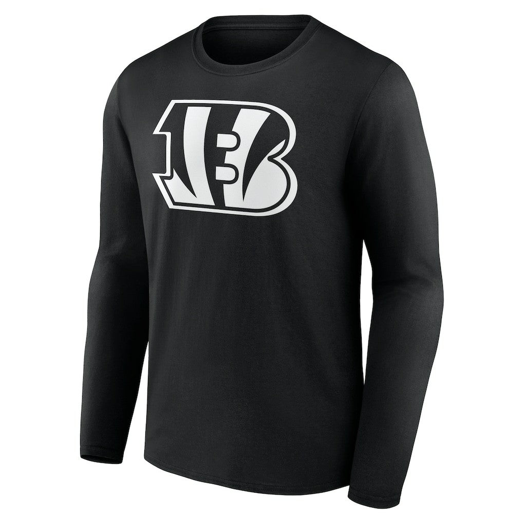 Cincinnati Bengals Personalized Name & Number Monochrome Long Sleeve T-Shirt Black - NFL