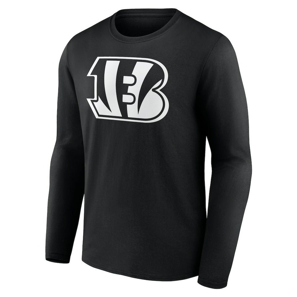 Cincinnati Bengals Personalized Name & Number Monochrome Long Sleeve T-Shirt Black - NFL