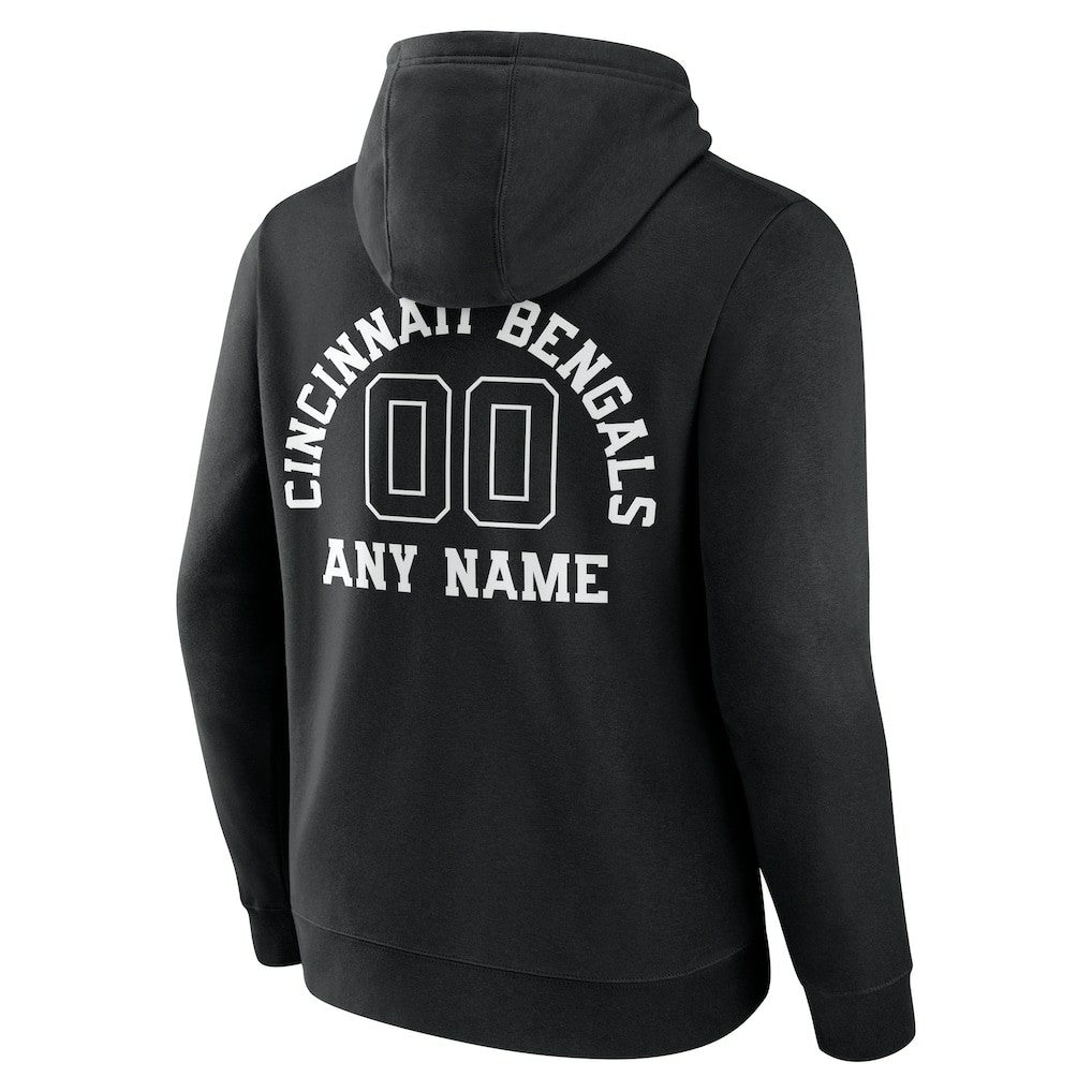 Cincinnati Bengals Personalized Name & Number Pullover Hoodie Black - NFL