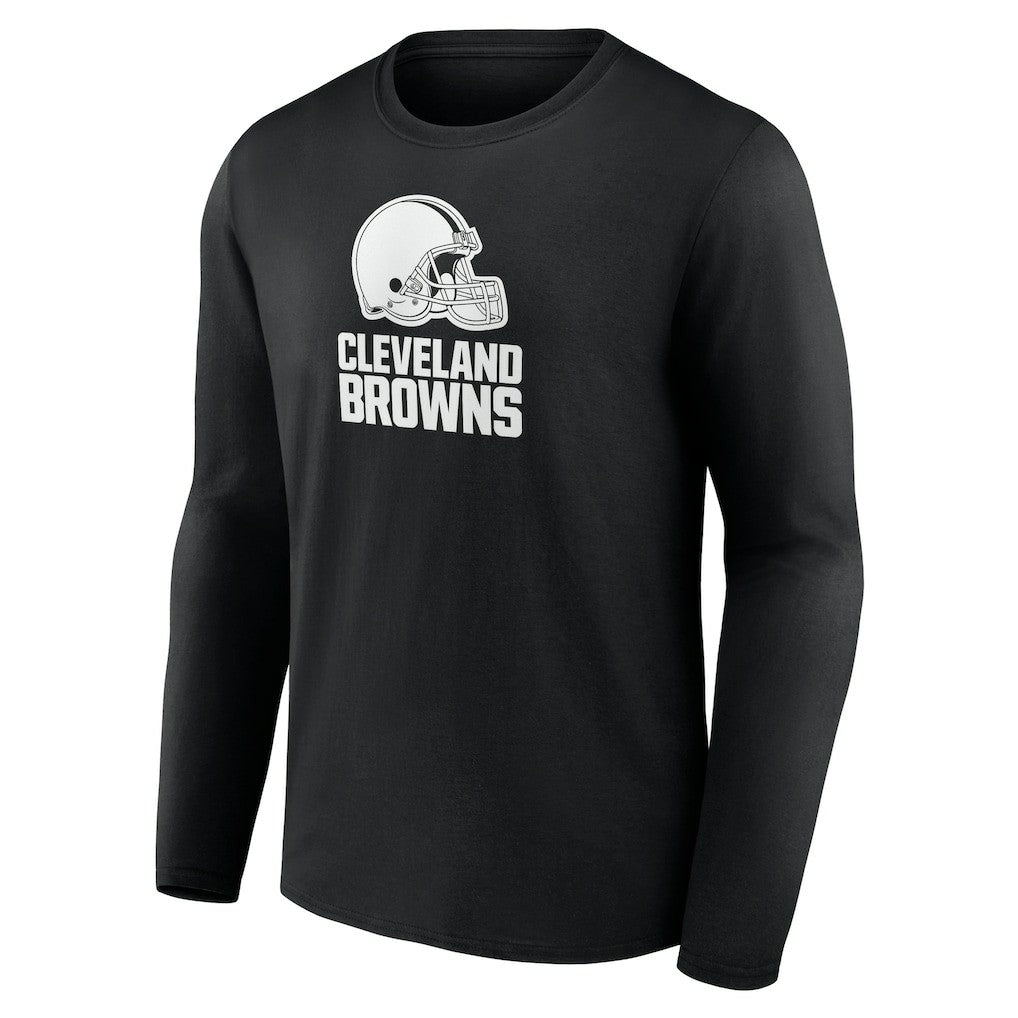 Cleveland Browns Personalized Name & Number Monochrome Long Sleeve T-Shirt Black - NFL
