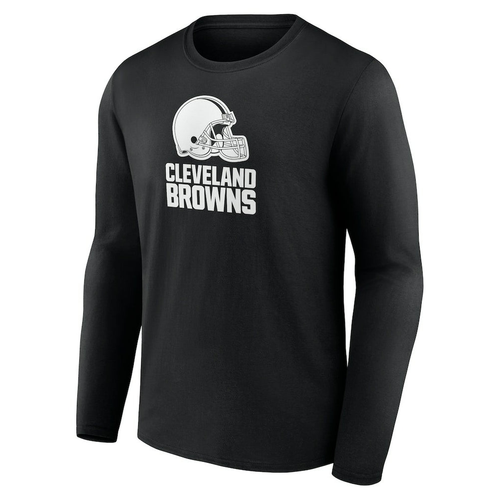 Cleveland Browns Personalized Name & Number Monochrome Long Sleeve T-Shirt Black - NFL