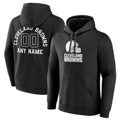 Cleveland Browns Personalized Name & Number Pullover Hoodie Black - NFL