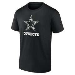 Dallas Cowboys Personalized Name & Number Monochrome T-Shirt Black - NFL
