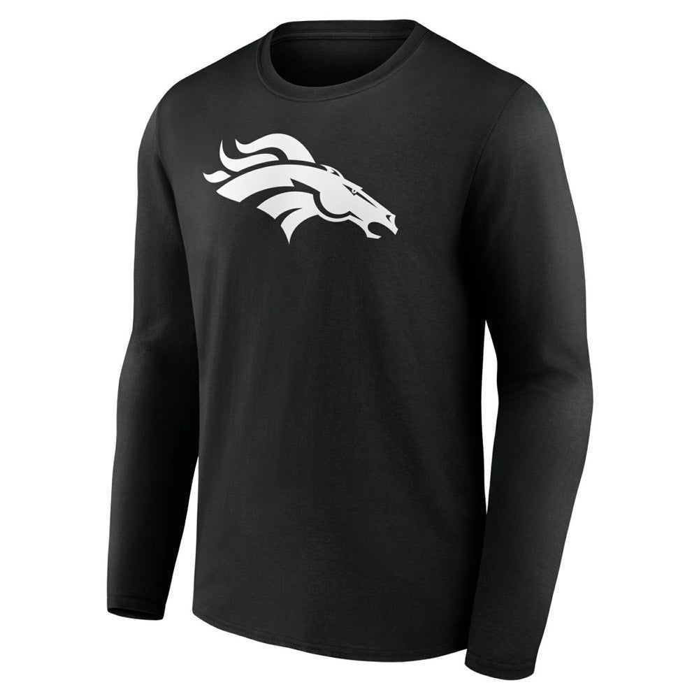 Denver Broncos Personalized Name & Number Monochrome Long Sleeve T-Shirt Black - NFL