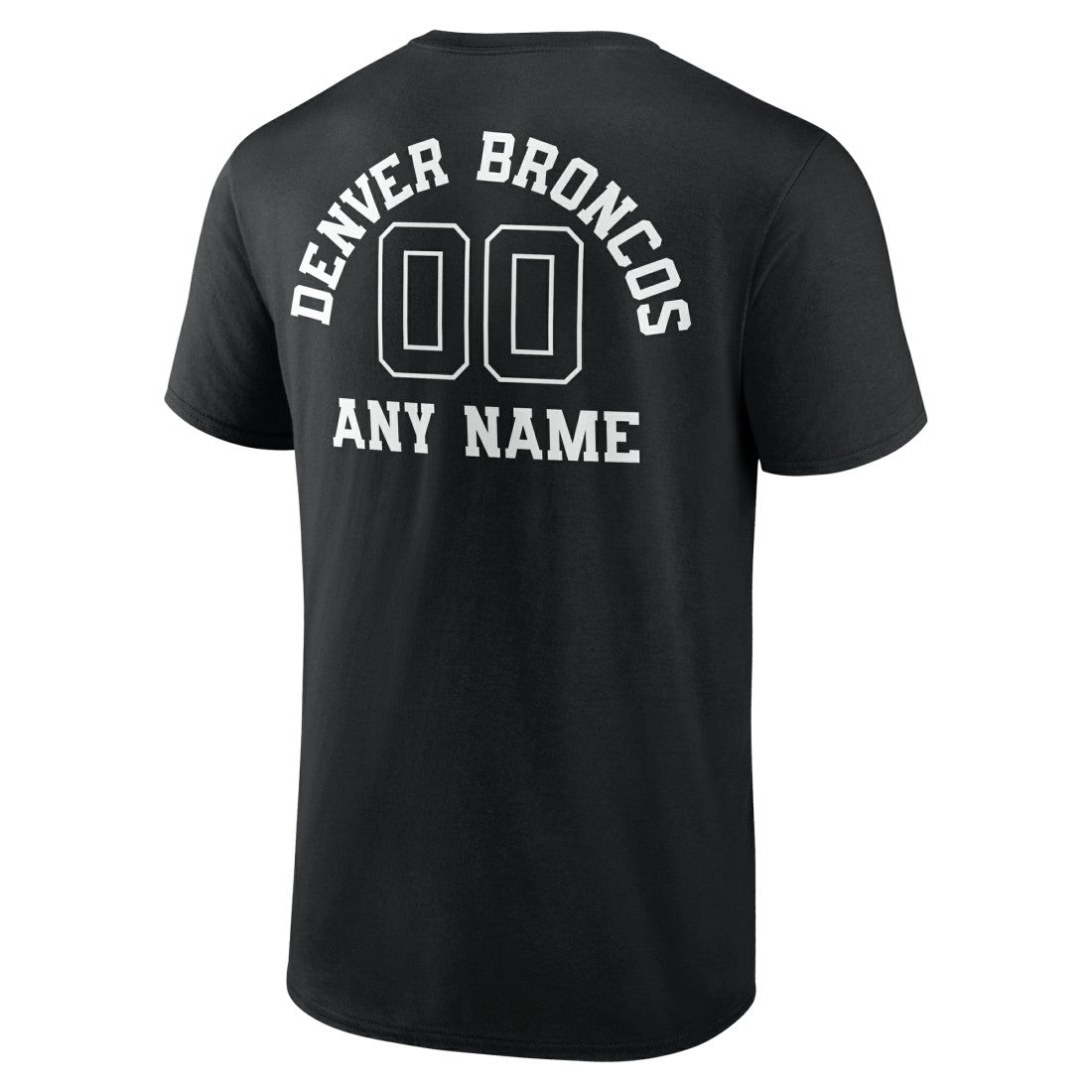 Denver Broncos Personalized Name & Number Monochrome T-Shirt Black - NFL