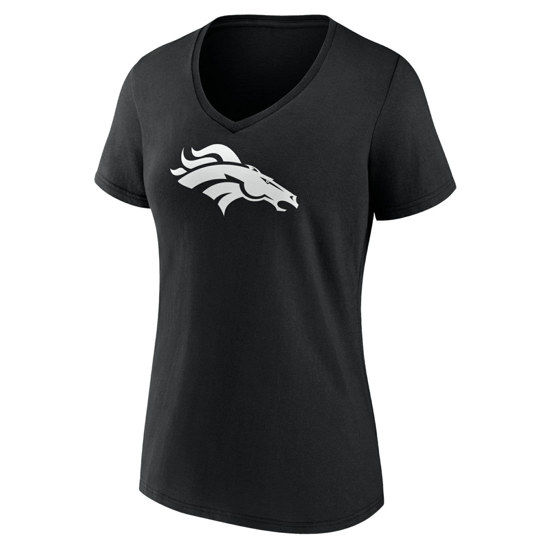 Denver Broncos Women's Personalized Name & Number Monochrome V-Neck T-Shirt Black - NFL