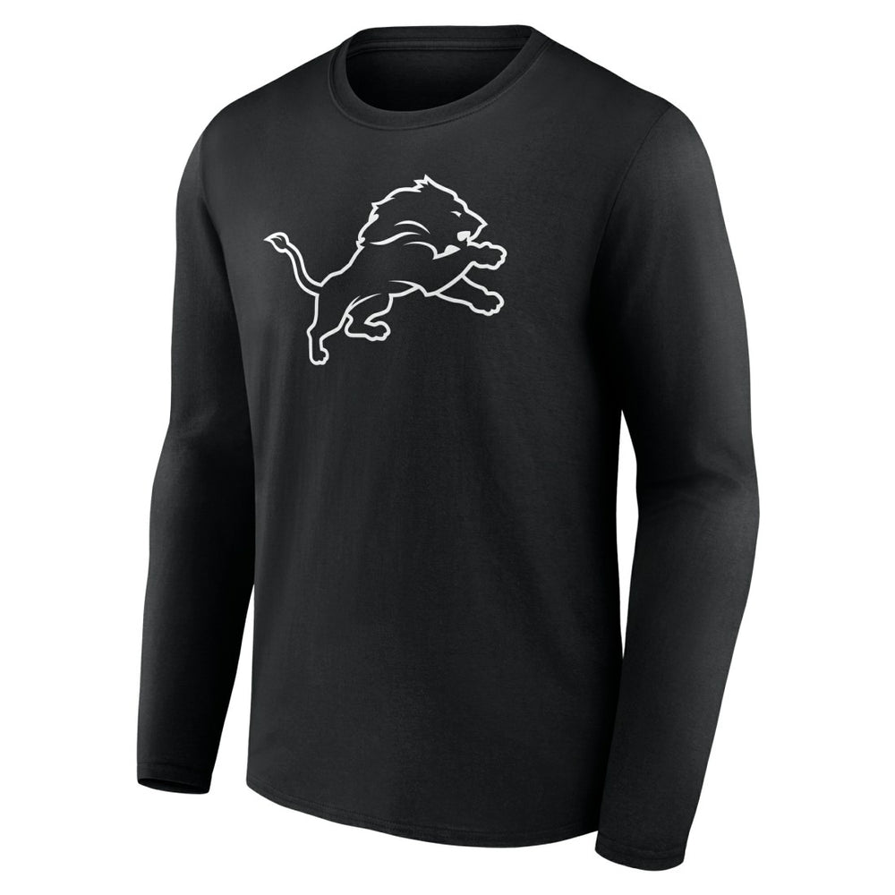 Detroit Lions Personalized Name & Number Monochrome Long Sleeve T-Shirt Black - NFL