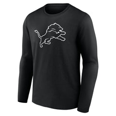 Detroit Lions Personalized Name & Number Monochrome Long Sleeve T-Shirt Black - NFL