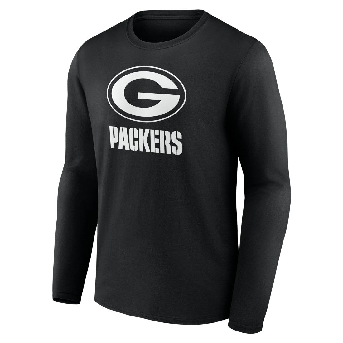 Green Bay Packers Personalized Name & Number Monochrome Long Sleeve T-Shirt Black - NFL
