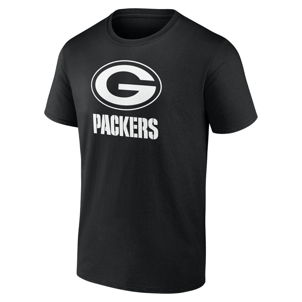Green Bay Packers Personalized Name & Number Monochrome T-Shirt Black - NFL