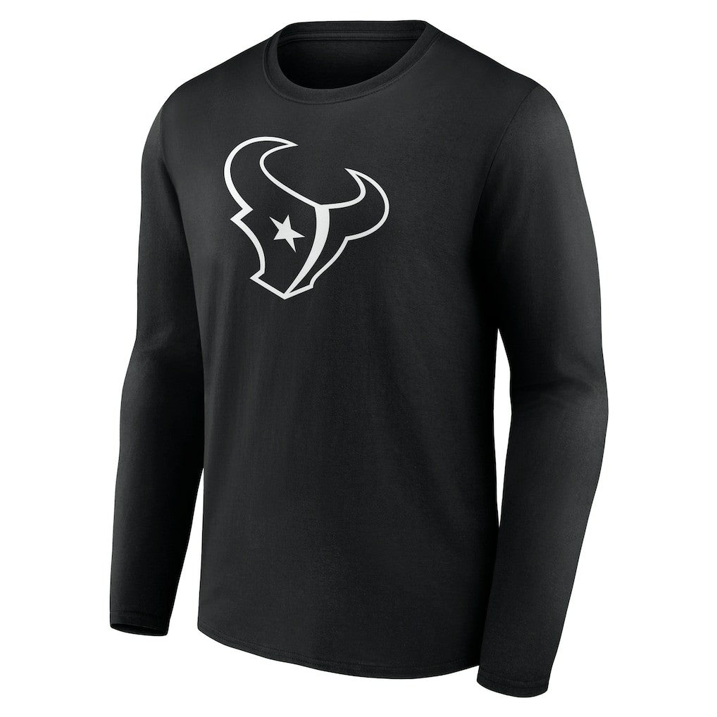 Houston Texans Personalized Name & Number Monochrome Long Sleeve T-Shirt Black - NFL