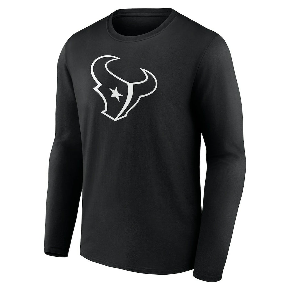 Houston Texans Personalized Name & Number Monochrome Long Sleeve T-Shirt Black - NFL
