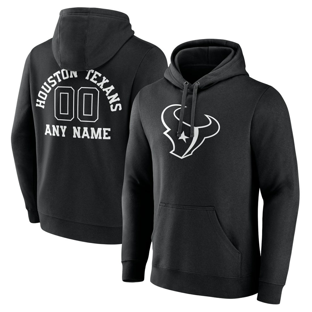 Houston Texans Personalized Name & Number Pullover Hoodie Black - NFL