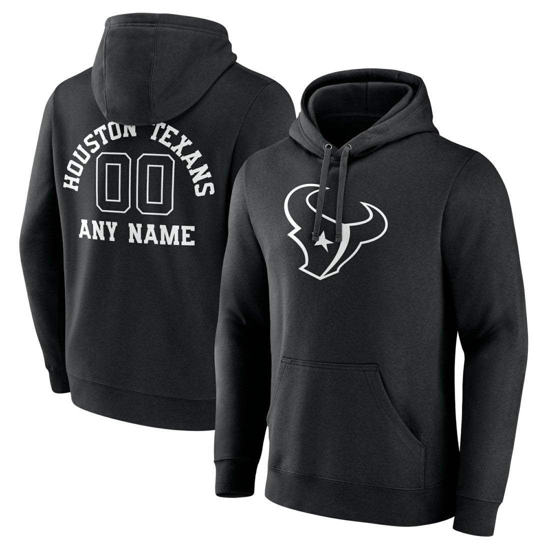 Houston Texans Personalized Name & Number Pullover Hoodie Black - NFL