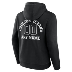 Houston Texans Personalized Name & Number Pullover Hoodie Black - NFL
