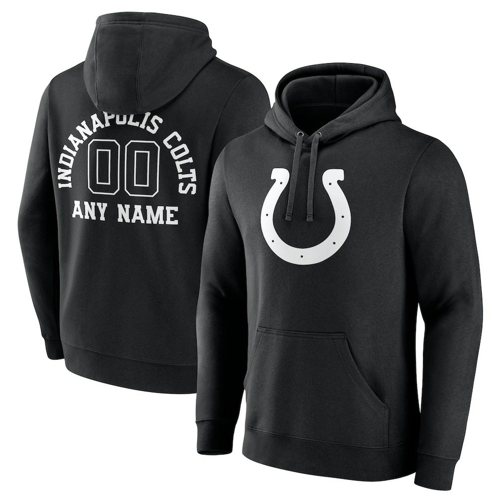 Indianapolis Colts Personalized Name & Number Pullover Hoodie Black - NFL