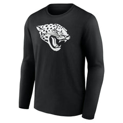 Jacksonville Jaguars Personalized Name & Number Monochrome Long Sleeve T-Shirt Black - NFL