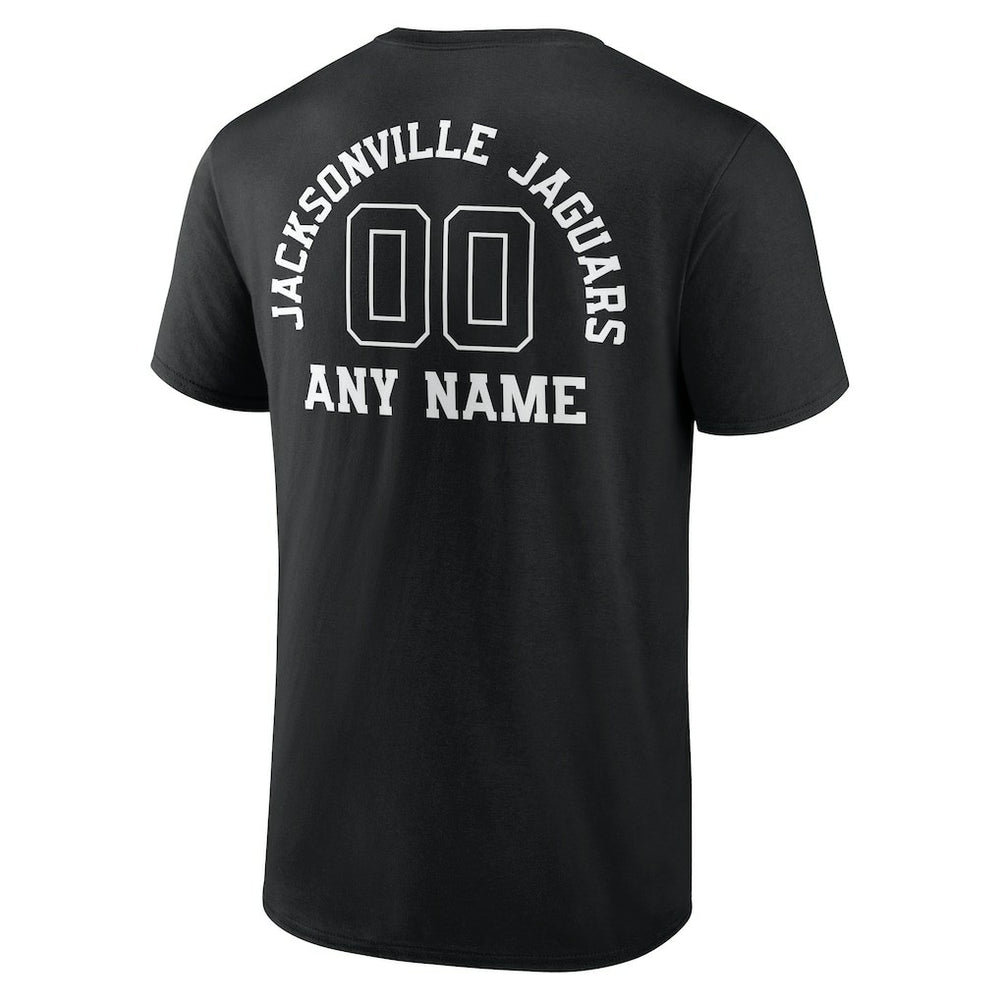 Jacksonville Jaguars Personalized Name & Number Monochrome T-Shirt Black - NFL