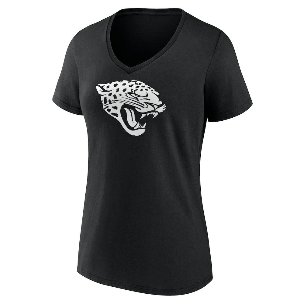 Jacksonville Jaguars Women's Personalized Name & Number Monochrome V-Neck T-Shirt Black - NFL
