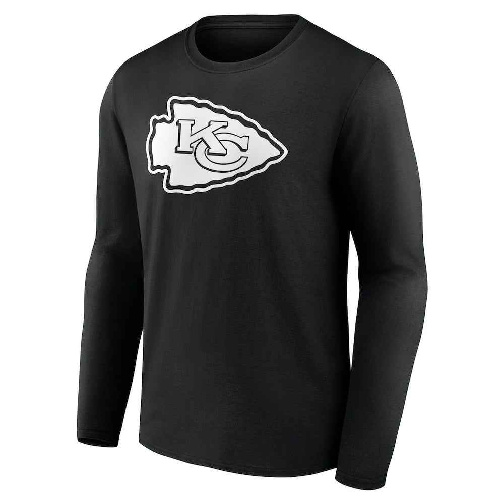 Kansas City Chiefs Personalized Name & Number Monochrome Long Sleeve T-Shirt Black - NFL