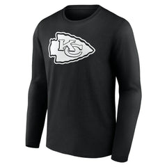 Kansas City Chiefs Personalized Name & Number Monochrome Long Sleeve T-Shirt Black - NFL
