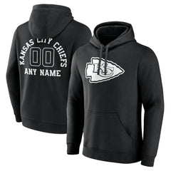 Kansas City Chiefs Personalized Name & Number Pullover Hoodie Black - NFL