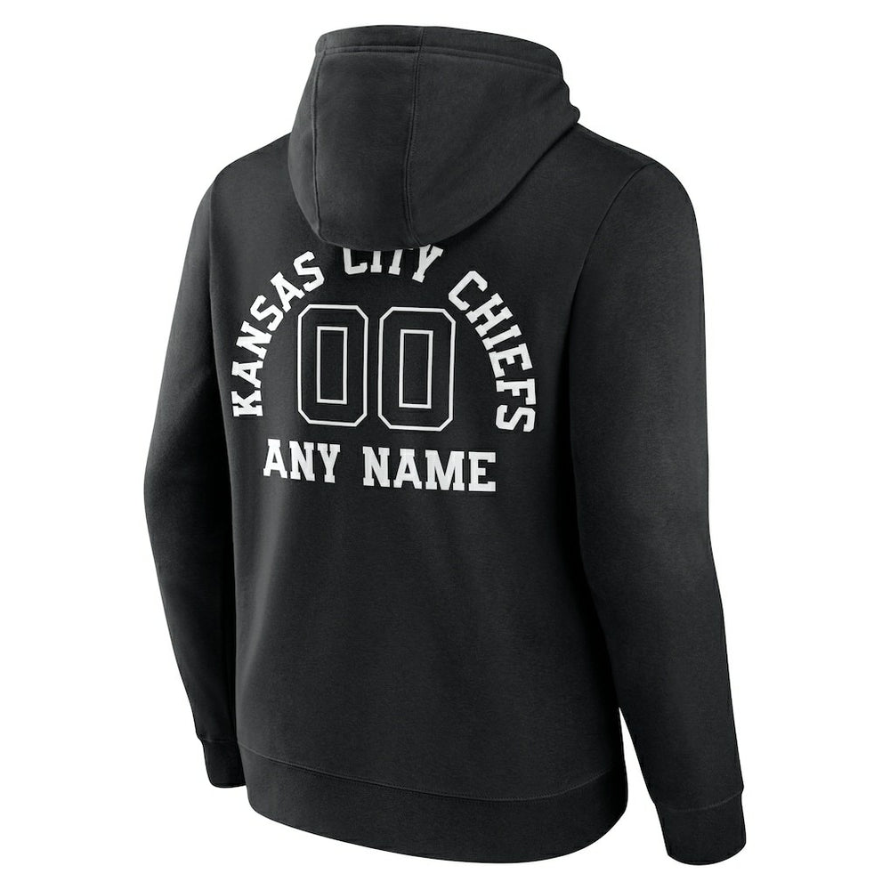 Kansas City Chiefs Personalized Name & Number Pullover Hoodie Black - NFL