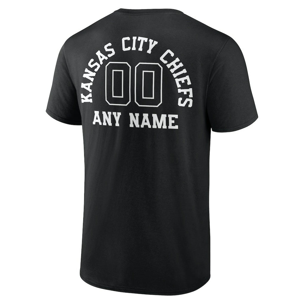 Kansas City Chiefs Personalized Name & Number Monochrome T-Shirt Black - NFL