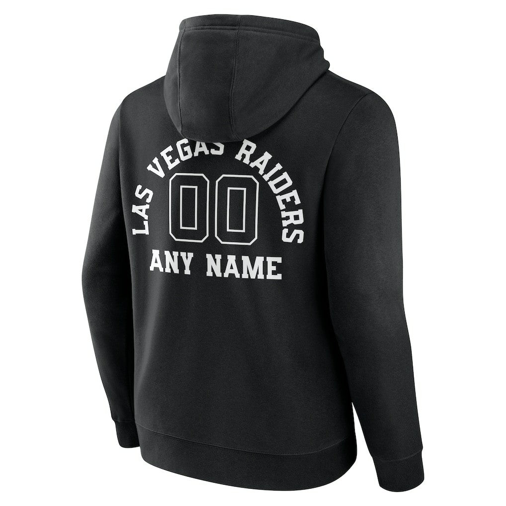 Las Vegas Raiders Personalized Name & Number Pullover Hoodie Black - NFL