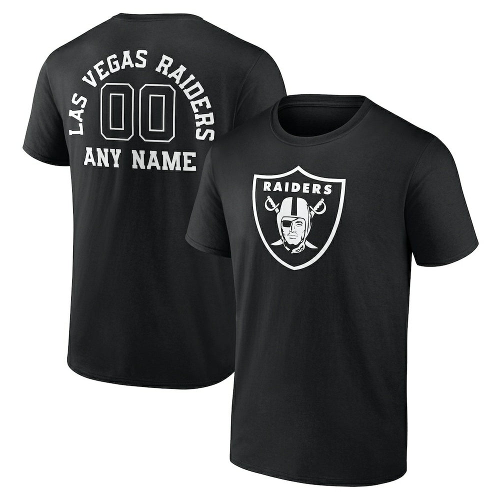 Las Vegas Raiders Personalized Name & Number Monochrome T-Shirt Black - NFL