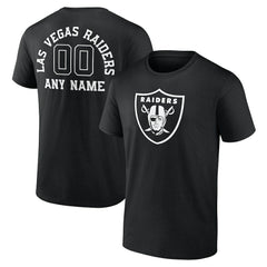 Las Vegas Raiders Personalized Name & Number Monochrome T-Shirt Black - NFL