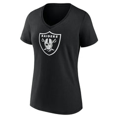 Las Vegas Raiders Women's Personalized Name & Number Monochrome V-Neck T-Shirt Black - NFL