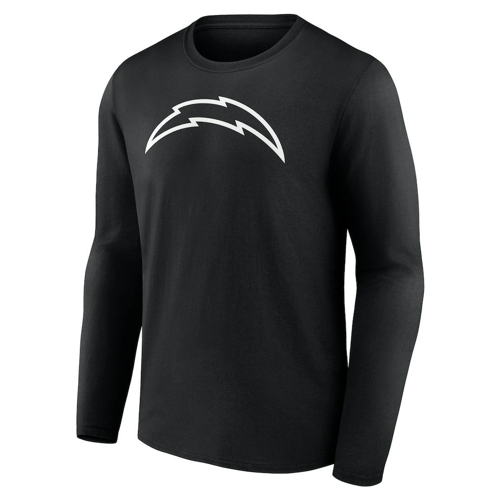 Los Angeles Chargers Personalized Name & Number Monochrome Long Sleeve T-Shirt Black - NFL