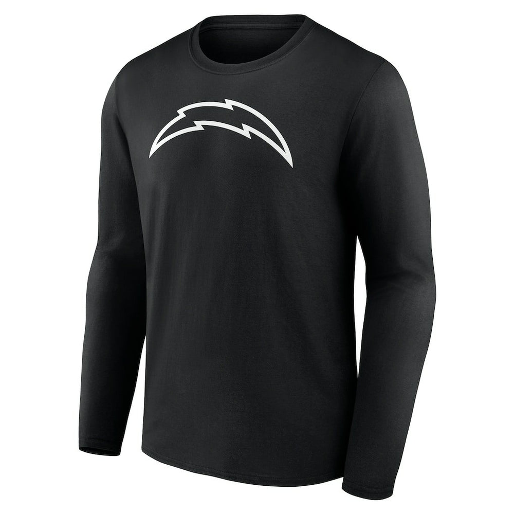 Los Angeles Chargers Personalized Name & Number Monochrome Long Sleeve T-Shirt Black - NFL