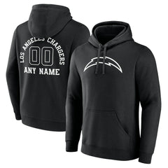 Los Angeles Chargers Personalized Name & Number Pullover Hoodie Black - NFL