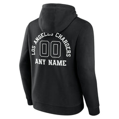 Los Angeles Chargers Personalized Name & Number Pullover Hoodie Black - NFL