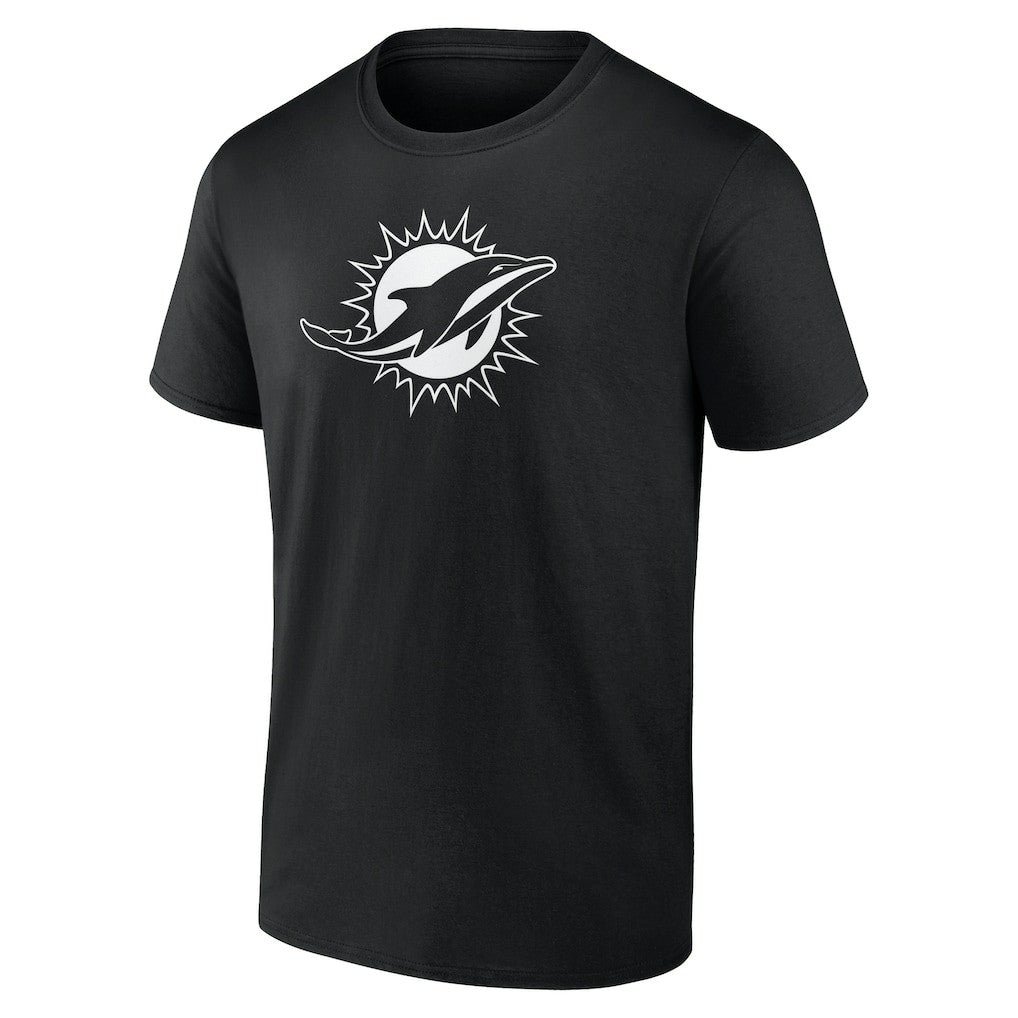 Miami Dolphins Personalized Name & Number Monochrome T-Shirt Black - NFL
