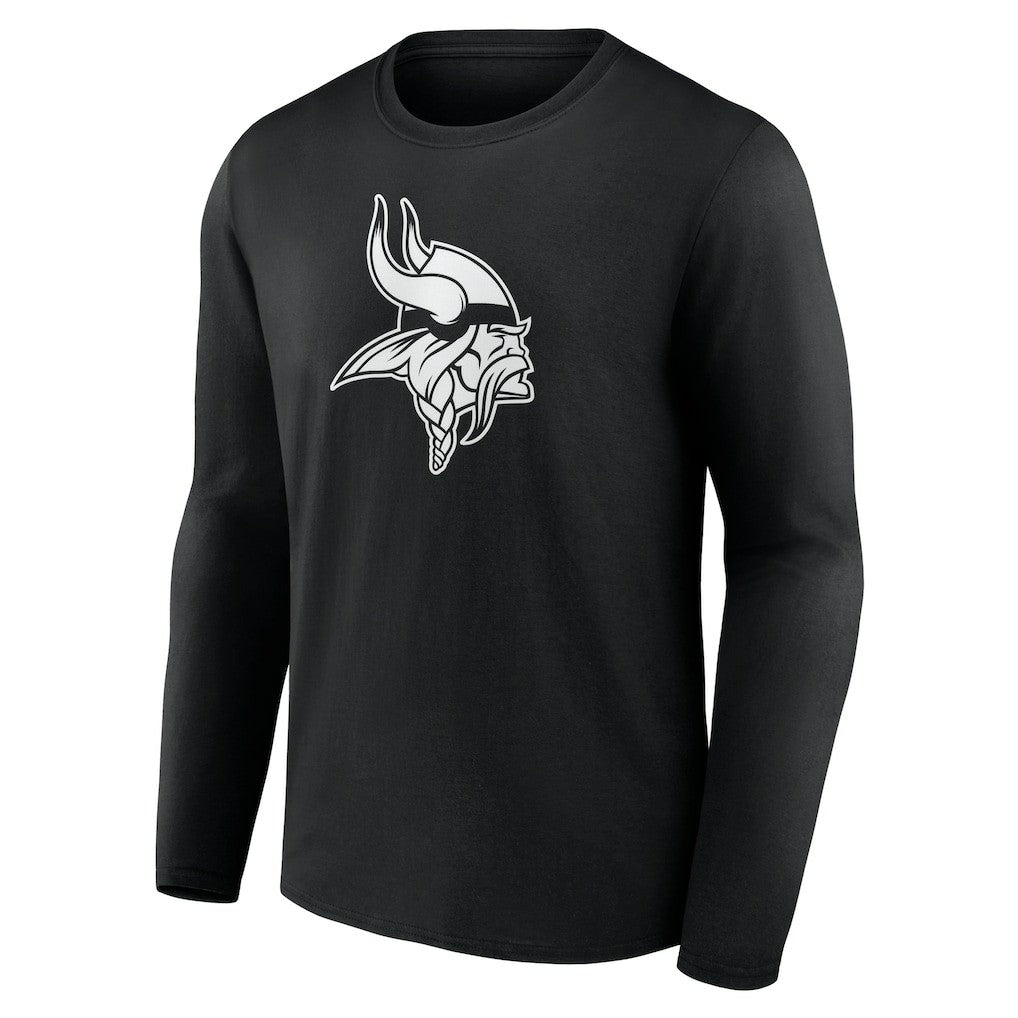 Minnesota Vikings Personalized Name & Number Monochrome Long Sleeve T-Shirt Black - NFL